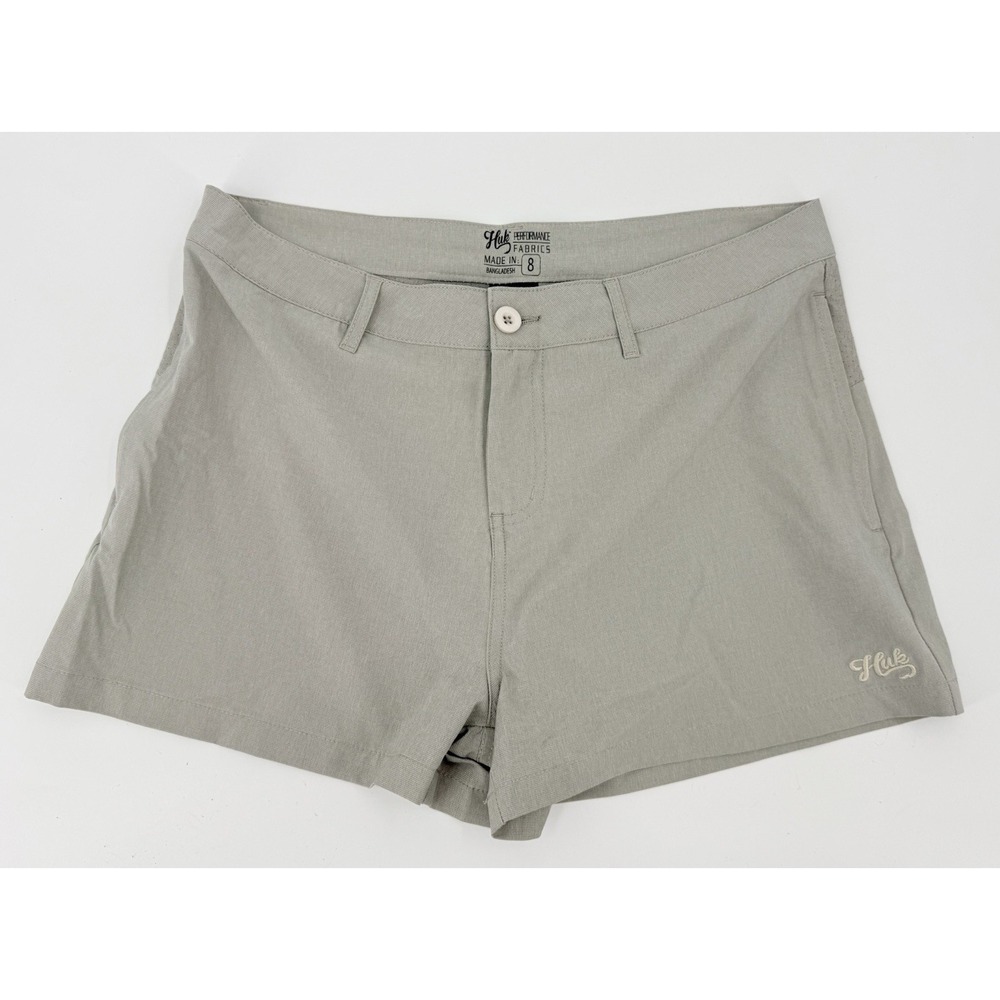 Huk "Drifter Shorts" Next Level Performance Shorts Tan Beige Women's Size 8